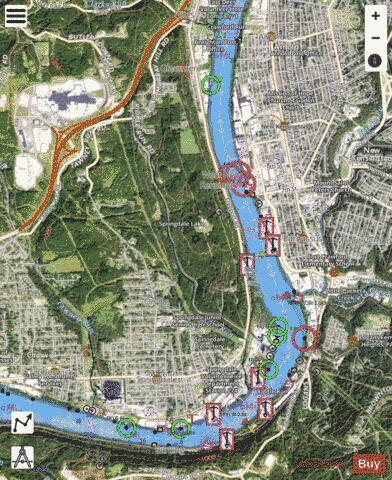 Monongahela River section 11_570_771 depth contour Map - i-Boating App - Satellite