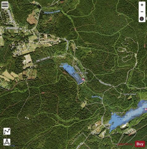 Scotts Run Lake depth contour Map - i-Boating App - Satellite