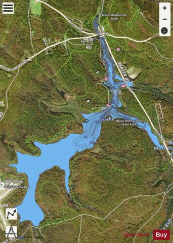 Black Moshannon State Park Lake depth contour Map - i-Boating App - Satellite