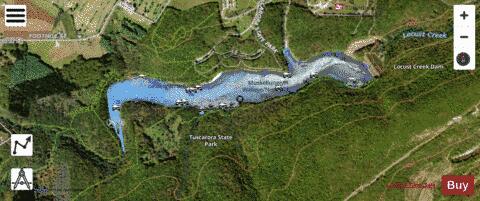 Tuscarora Lake depth contour Map - i-Boating App - Satellite