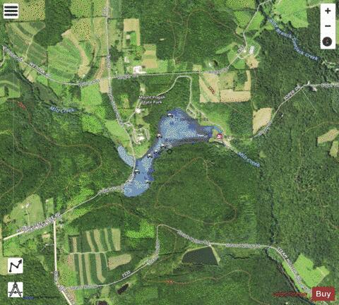 Stephen Foster Dam depth contour Map - i-Boating App - Satellite