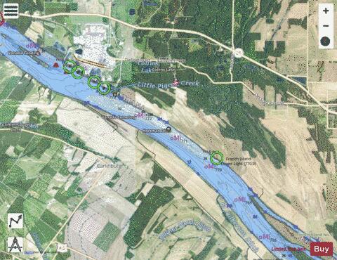 Ohio River section 11_527_790 depth contour Map - i-Boating App - Satellite