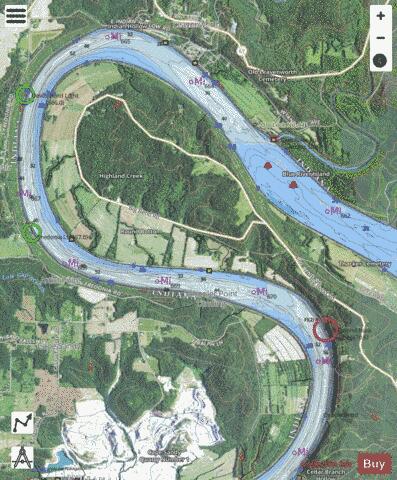 Ohio River section 11_532_788 depth contour Map - i-Boating App - Satellite