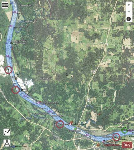 Ohio River section 11_533_789 depth contour Map - i-Boating App - Satellite