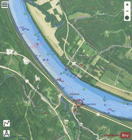 Ohio River section 11_544_784 depth contour Map - i-Boating App - Satellite