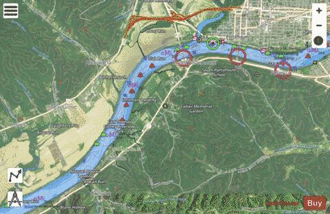 Ohio River section 11_551_784 depth contour Map - i-Boating App - Satellite
