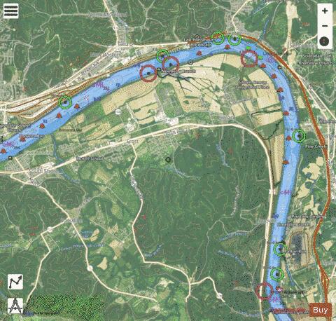 Ohio River section 11_552_784 depth contour Map - i-Boating App - Satellite