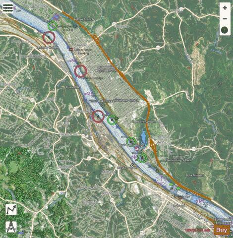 Ohio River section 11_553_786 depth contour Map - i-Boating App - Satellite