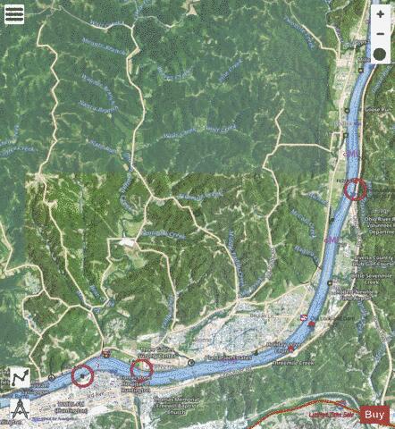Ohio River section 11_555_786 depth contour Map - i-Boating App - Satellite