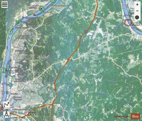 Ohio River section 11_560_780 depth contour Map - i-Boating App - Satellite