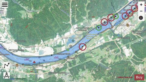Ohio River section 11_561_780 depth contour Map - i-Boating App - Satellite