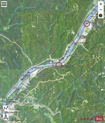 Ohio River section 11_562_779 depth contour Map - i-Boating App - Satellite