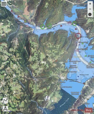 Tennessee River section 11_532_815 depth contour Map - i-Boating App - Satellite