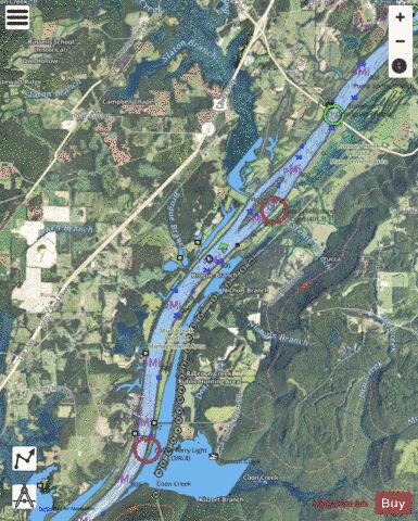 Tennessee River section 11_535_812 depth contour Map - i-Boating App - Satellite