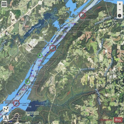 Tennessee River section 11_535_813 depth contour Map - i-Boating App - Satellite