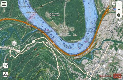 Tennessee River section 11_538_811 depth contour Map - i-Boating App - Satellite