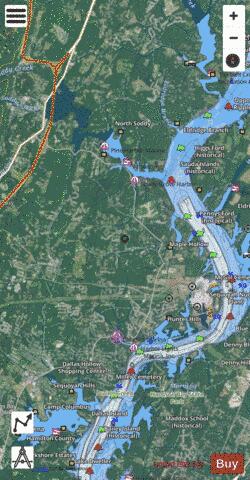 Tennessee River section 11_539_809 depth contour Map - i-Boating App - Satellite