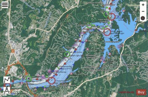 Tennessee River section 11_539_810 depth contour Map - i-Boating App - Satellite