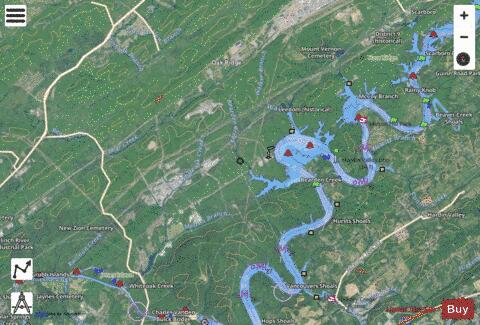 Tennessee River section 11_544_804 depth contour Map - i-Boating App - Satellite