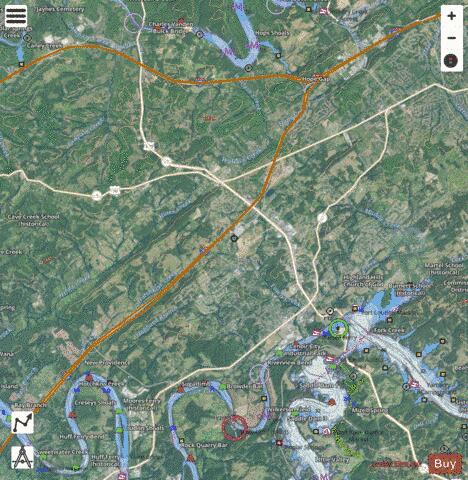 Tennessee River section 11_544_805 depth contour Map - i-Boating App - Satellite