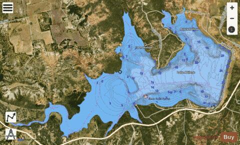 Abilene Lake depth contour Map - i-Boating App - Satellite