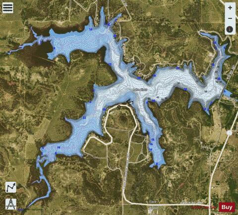 Cisco Lake depth contour Map - i-Boating App - Satellite
