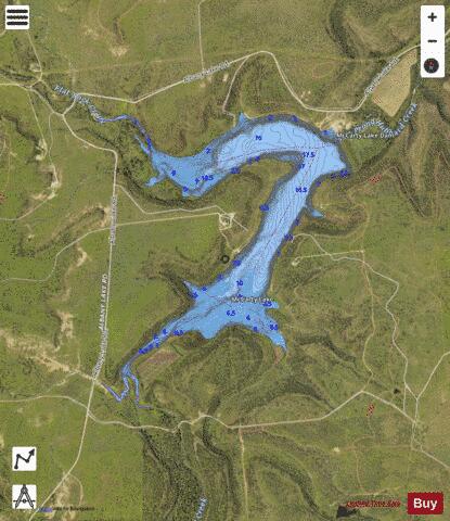 Mccarty Lake depth contour Map - i-Boating App - Satellite