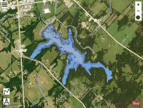 Lake Millcreek depth contour Map - i-Boating App - Satellite