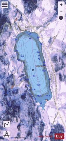 Elmore depth contour Map - i-Boating App - Satellite