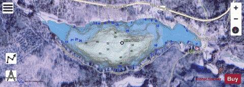 Miles Pond depth contour Map - i-Boating App - Satellite