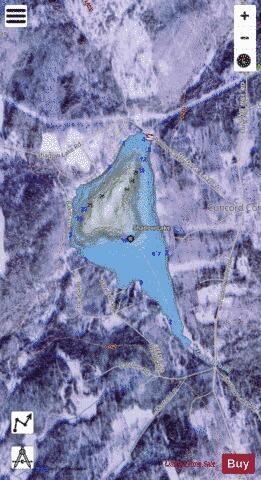 Shadow Lake Essex depth contour Map - i-Boating App - Satellite