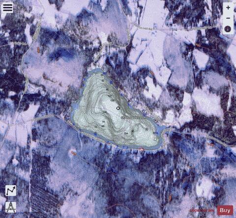Shadow Lake Orleans depth contour Map - i-Boating App - Satellite