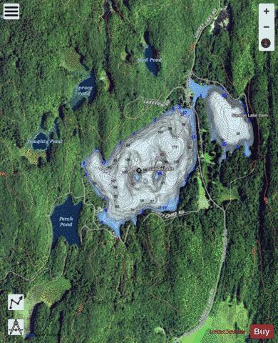 Sunset Lake depth contour Map - i-Boating App - Satellite