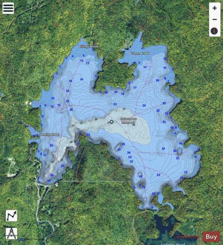Chittenden Reservoir depth contour Map - i-Boating App - Satellite