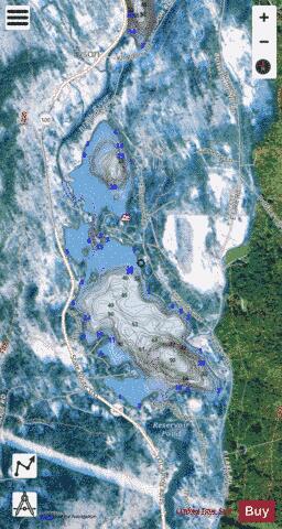 Lake Rescue depth contour Map - i-Boating App - Satellite