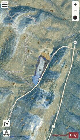 New Creek Dam 14 Lake depth contour Map - i-Boating App - Satellite