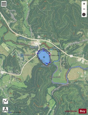 Rollins Lake depth contour Map - i-Boating App - Satellite