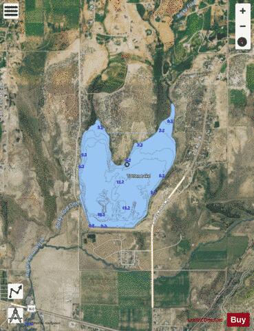 Totten Lake depth contour Map - i-Boating App - Satellite