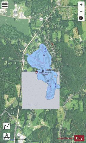 Amos Lake depth contour Map - i-Boating App - Satellite