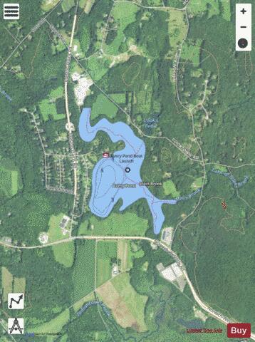 Avery Pond depth contour Map - i-Boating App - Satellite