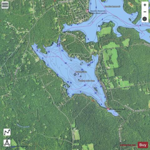 Bashan Lake depth contour Map - i-Boating App - Satellite