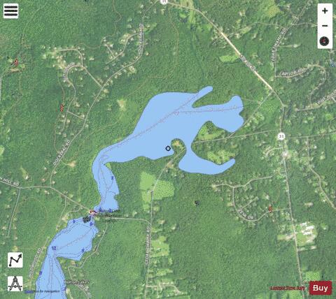 Bolton Lake, Upper depth contour Map - i-Boating App - Satellite