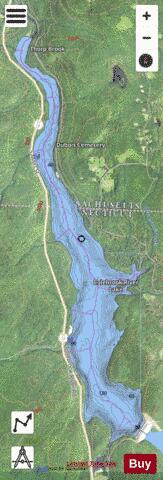 Colebrook River Reservoir depth contour Map - i-Boating App - Satellite