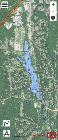Gorton Pond depth contour Map - i-Boating App - Satellite