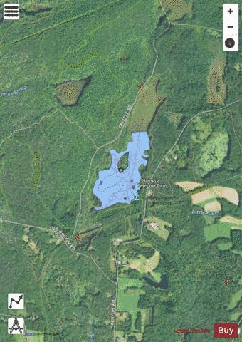Hampton Reservoir depth contour Map - i-Boating App - Satellite