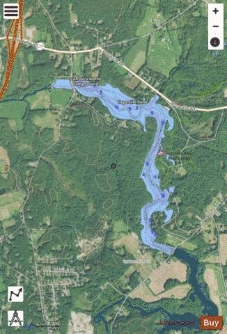 Hopeville Pond depth contour Map - i-Boating App - Satellite