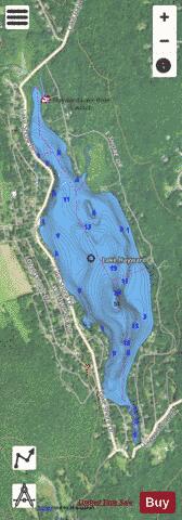 Lake Hayward depth contour Map - i-Boating App - Satellite