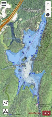 Mashapaug Lake depth contour Map - i-Boating App - Satellite