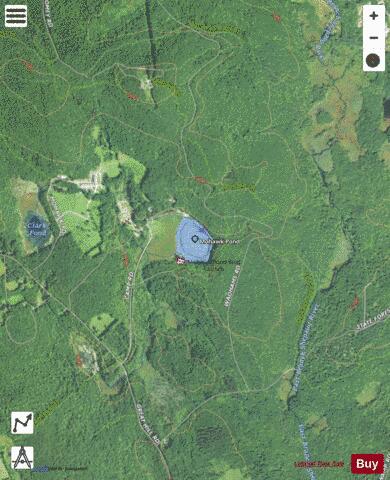 Mohawk Pond depth contour Map - i-Boating App - Satellite