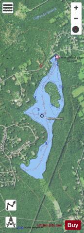 Mono Pond depth contour Map - i-Boating App - Satellite